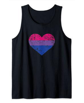 Bisexual Heart LGBTQ Pride Month Gift Tank Top
