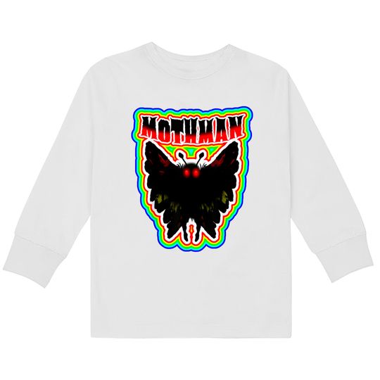 Mothman  Kids Long Sleeve T-Shirts Mothman Retro Colorful Gift Novelty