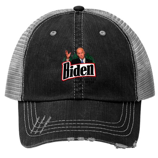 Biden The Quicker F-cker Upper Trucker Hats