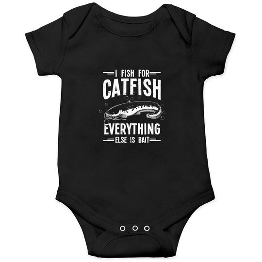 Funny Catfishing Design For Men Women Catfish Fishing Hunter Onesie