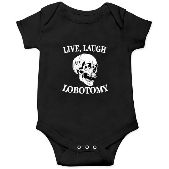 Soft Goth Onesie Skull - Live Laugh Lobotomy