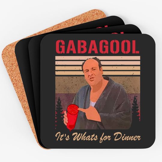 Gabagool Tony Sopranos It's Whats for Dinner Unisex Women Men Coasters