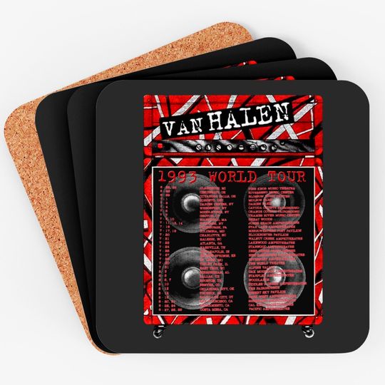 Vintage 1993 Van Halen Live World Tour Coasters