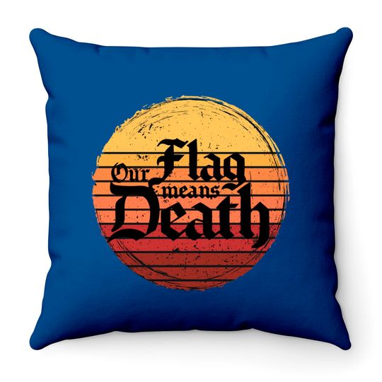 Our Flag Means Death on retro sunset Essential Throw Pillows