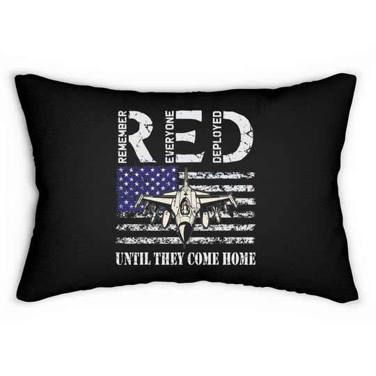 RED Friday Military Lumbar Pillow Air Force USAF US Flag Veteran Lumbar Pillows