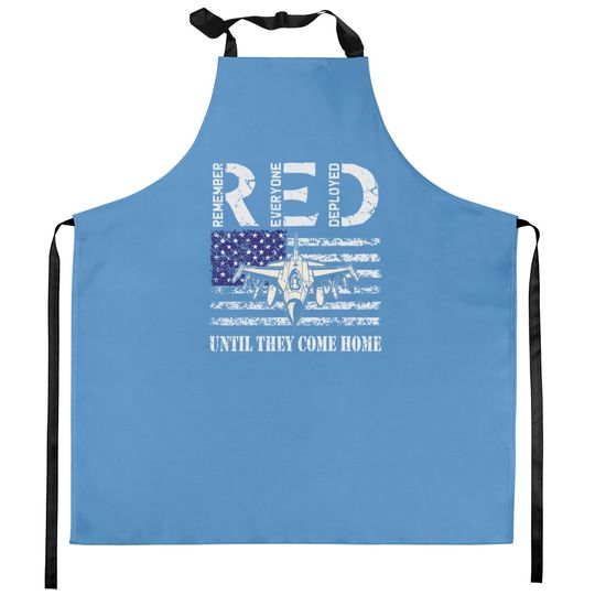 RED Friday Military Kitchen Apron Air Force USAF US Flag Veteran Kitchen Aprons