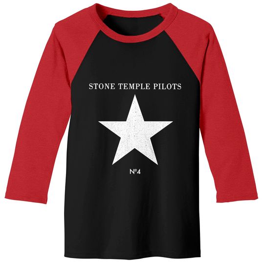 Stone Temple Pilots Rock Band Number 4 Album Cover Adult Short Sleeve Baseball Tees