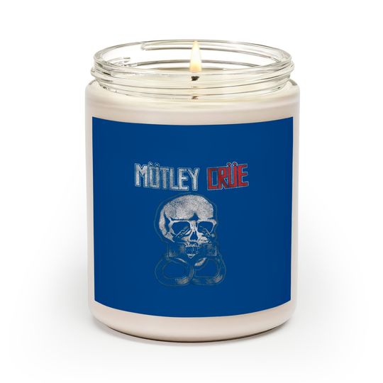 Motley Crue Heavy Metal Band Skull & Cuffs Adult Short Sleeve Scented Candles