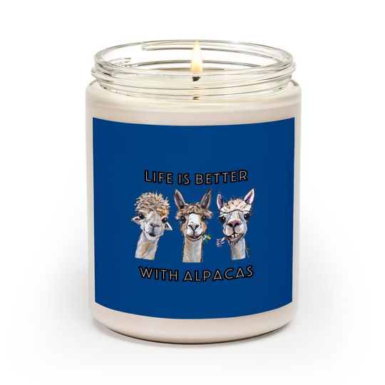 Life Is Better With Alpacas Scented candle, Alpaca Lover Scented Candles