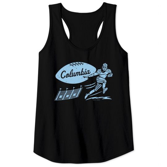 Vintage College Football - Columbia Lions (Blue Columbia Wordmark) - Columbia University - Tank Tops
