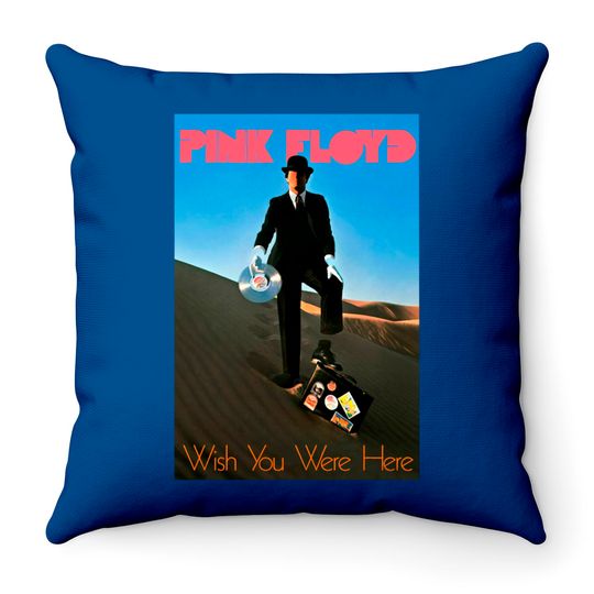 Pink Floyd Wish You Were Here - Pink Floyd 1980 - Throw Pillows