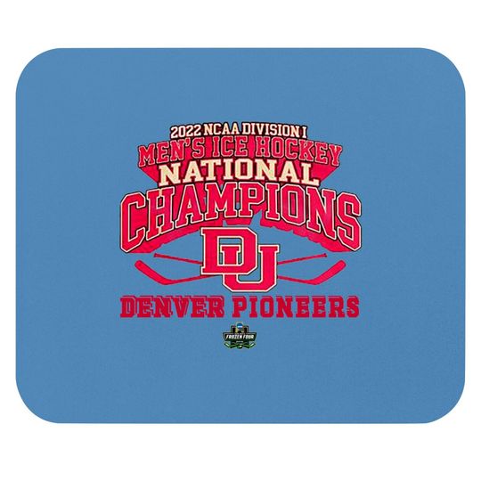 Denver Pioneers DU Ncaa Men's Ice Hockey National Champions 2022 Mouse Pads , DU Championship Mouse Pads