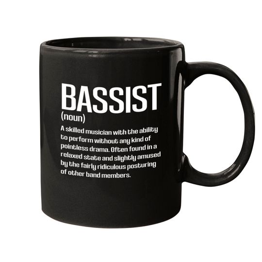 Funny Bass Player Bassist Definition Mugs