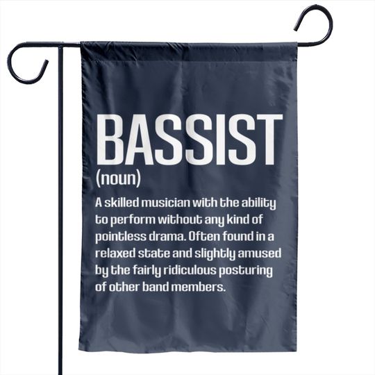 Funny Bass Player Bassist Definition Garden Flags