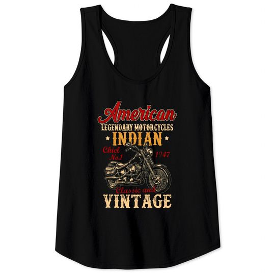 American Motorcycle Indian for Old Biker Gifts Tank Top