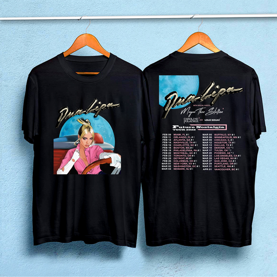 Dua Lipa Future Nostalgia Tour 2022 Shirt, Dua Lipa Shirt, Concert Tour 2022 Shirt, Dua Lipa Future Nostalgia 2022 Tour Shirt