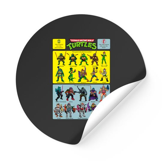 TMNT Vintage figures Poster - Stickernage Mutant Ninja Turtes - Stickers