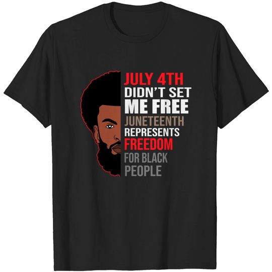 Freedom for Black People Juneteenth Men Boys T-Shirt