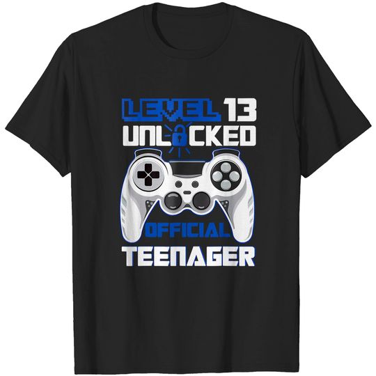 Level 13 Unlocked Official Teenager 13th Gamer T-Shirt