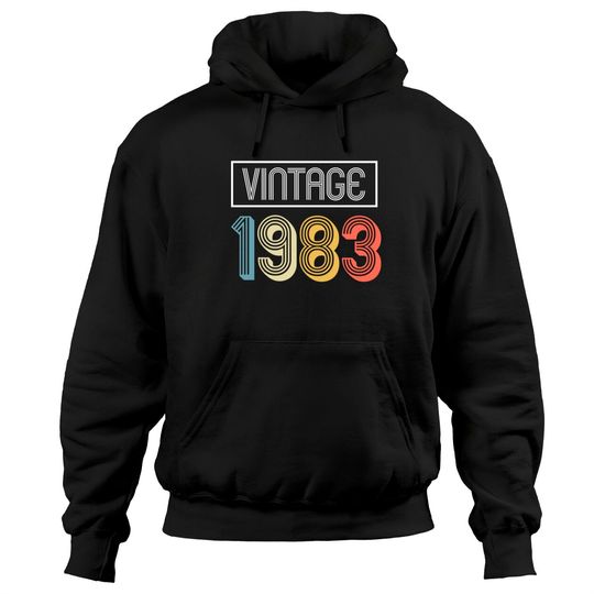 Vintage 1983 Birthday Pullover Hoodie
