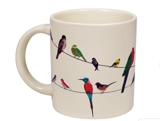 Birds On A Wire Ceramic Novelty Coffee Mug