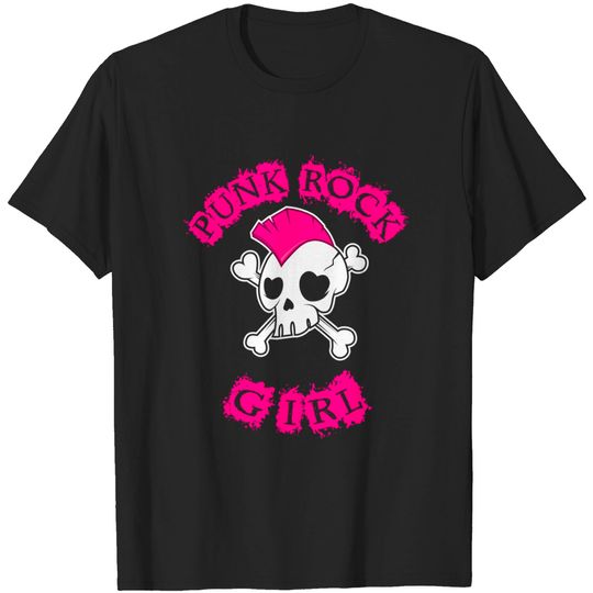 Punk Rock Girl T-Shirt - Punk Music Emo Goth