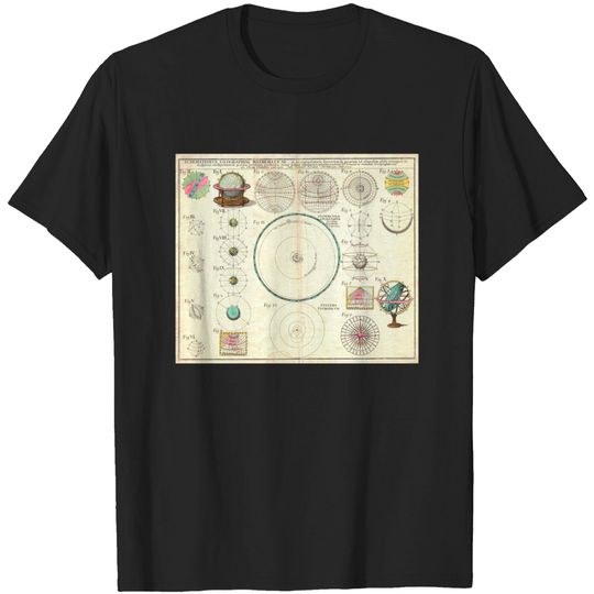 Vintage Solar System Astronomical Chart - Astronomy - T-Shirt