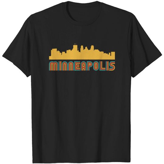 Vintage Retro Minneapolis Minnesota Skyline T Shirt