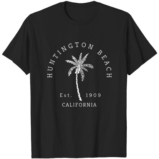Huntington Beach Retro Cool Huntington Beach California Palm Tree Design T-Shirt