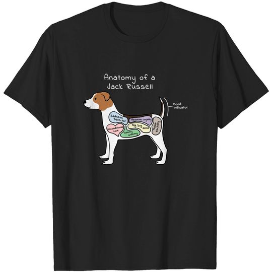 Anatomy Of A Jack Russell Terrier - Jack Russell Terrier - T-Shirt