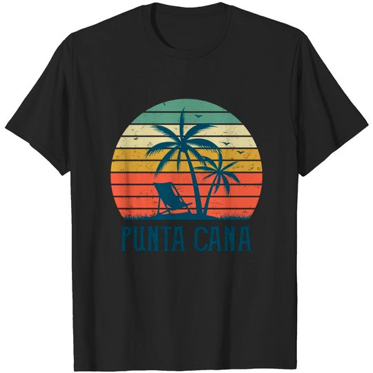Punta Cana Vintage T-Shirt Summer Palm Tree