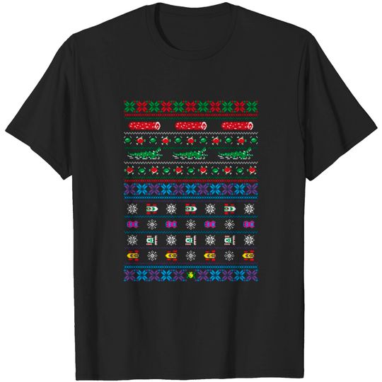 Frogger Ugly Christmas Sweater - Ugly Christmas Sweater - T-Shirt