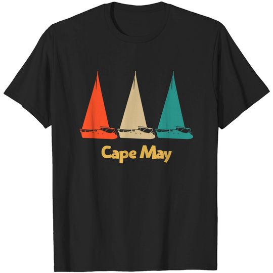 Cape May Vintage Retro NJ Sailboat T-Shirt