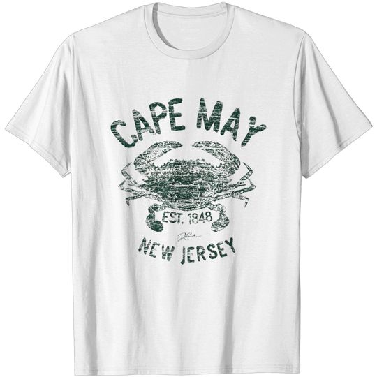 Cape May, NJ, Est. 1848, Blue Crab T-Shirt