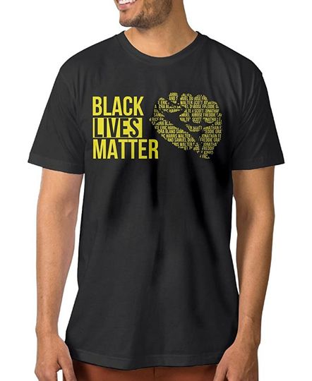 SCU BLM Black Lives Matter Movement Men's Cotton T-Shirts Black