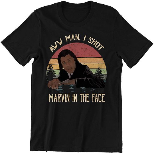 Vincent Vega Aww Man, I Shot Marvin in The Face Circle Unisex Tshirt