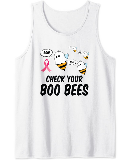 Breast Cancer Check Your Boo Bees Tank Top