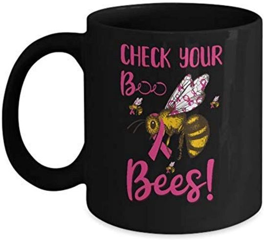 Check Your Boo Bees Breast Cancer Coffee Mug 11OZ Coffee Mug NE7EPE