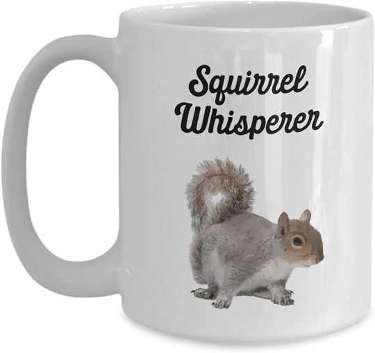 Squirrel Whisper Ceramic Novelty Coffee Mug