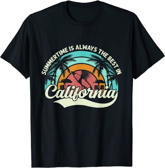 Summertime Is Always Better in California Vintage T-shirt USA Summertime