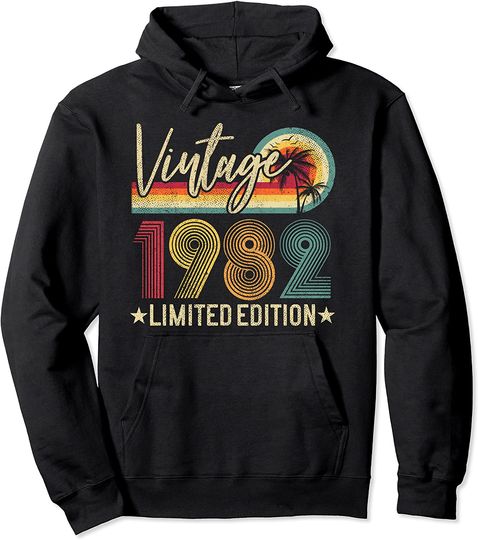 Vintage 1982 39th Birthday Gift 39 Years Old Limited Edition Hoodie