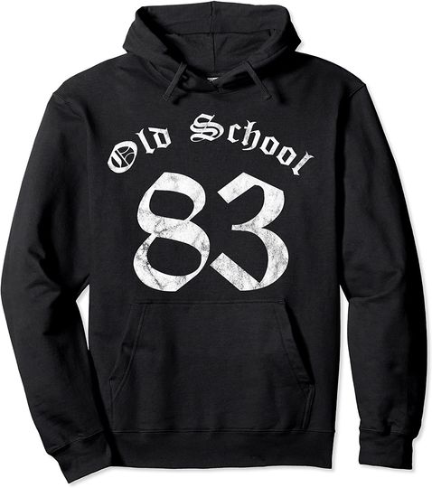 37th birthday gift vintage old school born in year 1983 Pullover Hoodie