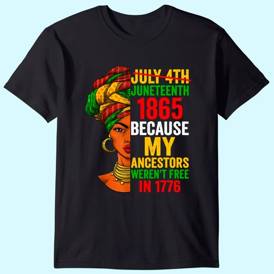 Juneteenth is My Independence Day Not July 4th Tee T-Shirt
