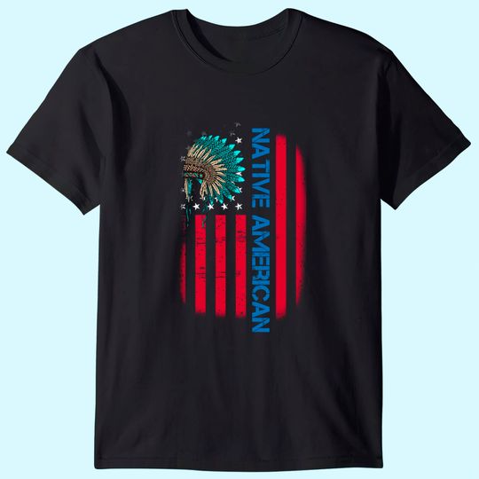 Native American Day Vintage Flag USA T-Shirt