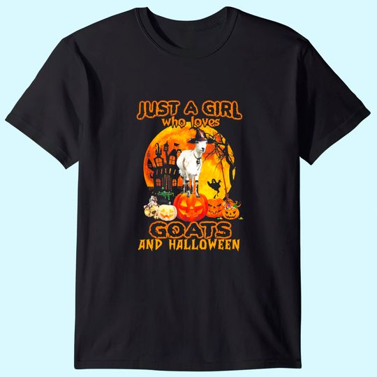 Goat Halloween Just A Girl Who Loves Goats And Halloween T-Shirt
