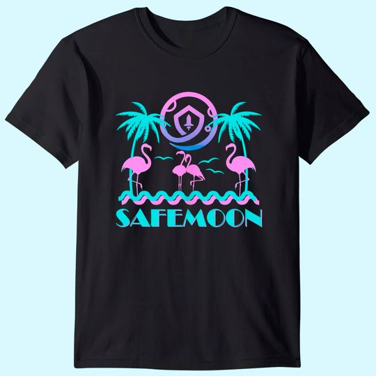Safemoon Retro 80s Flamingo T-Shirt