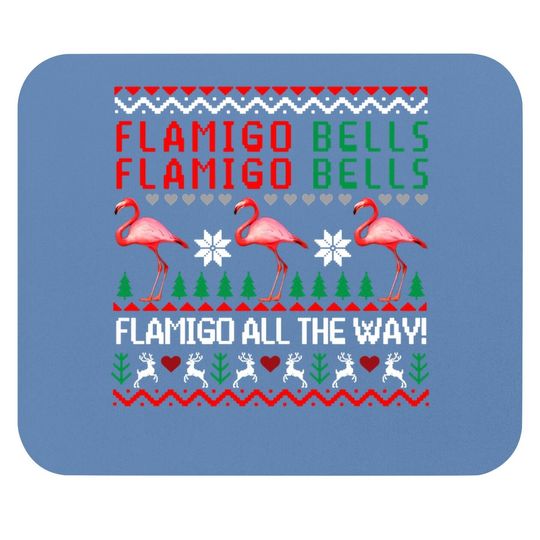 Flamingle Bells Christmas Mouse Pad