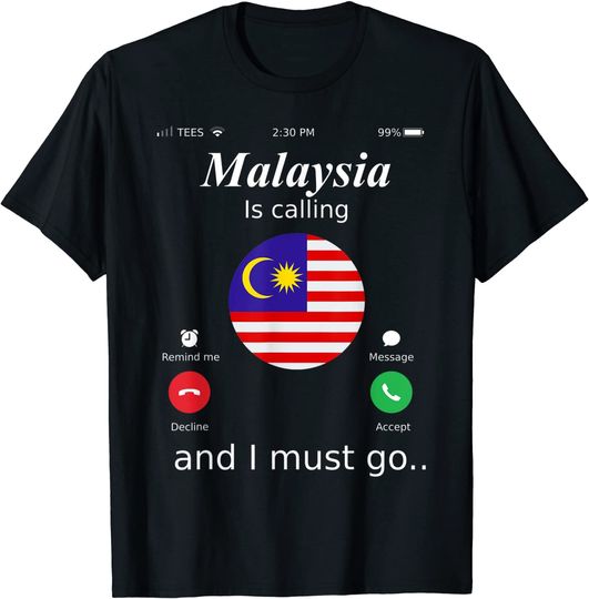 Malaysia Is Calling and I Must Go Flag shirt T-Shirt