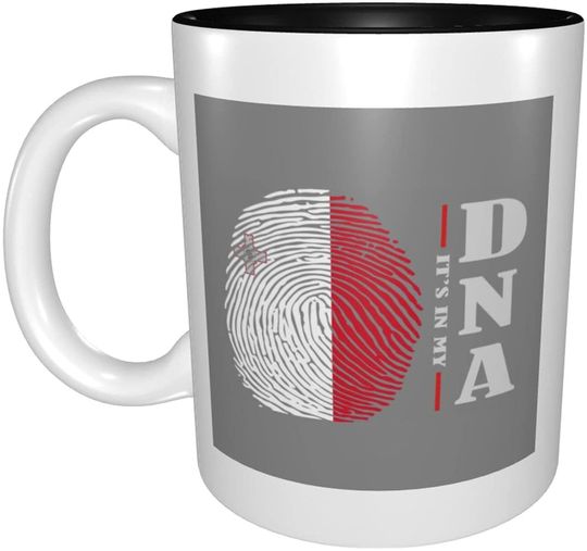 Ceramic Coffee Mug Its In My DNA Malta Flag