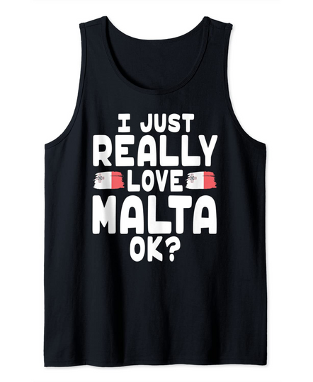 I Love Malta OK - Cool Maltese Flag Tank Top